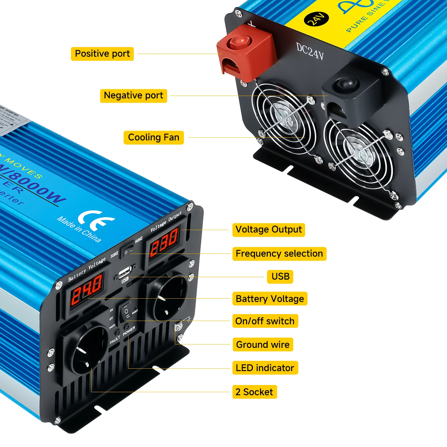 Solar Pure Sine Wave Power Dc  - Off Grid Solar Inverter 48V 6000W 评论和价格